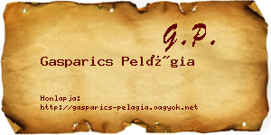 Gasparics Pelágia névjegykártya